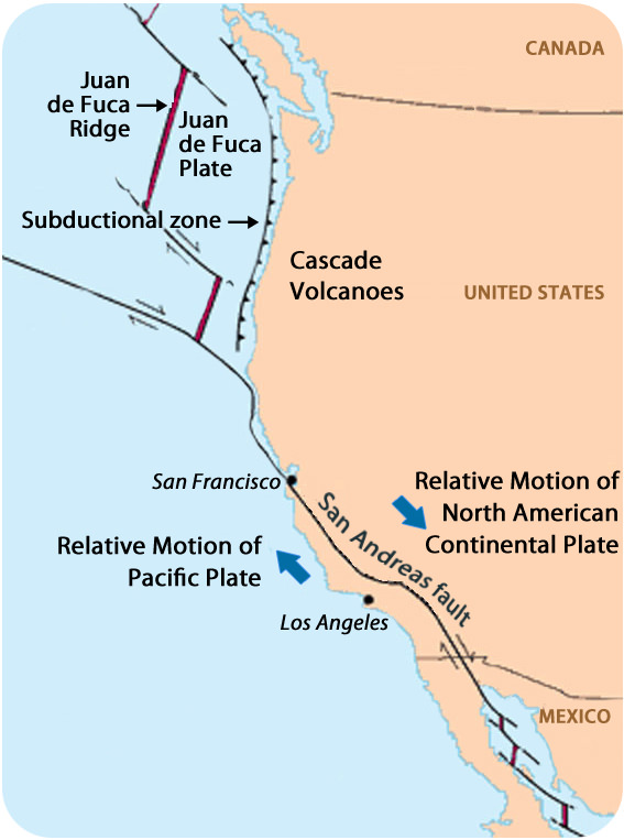 Earthquake fault lines
